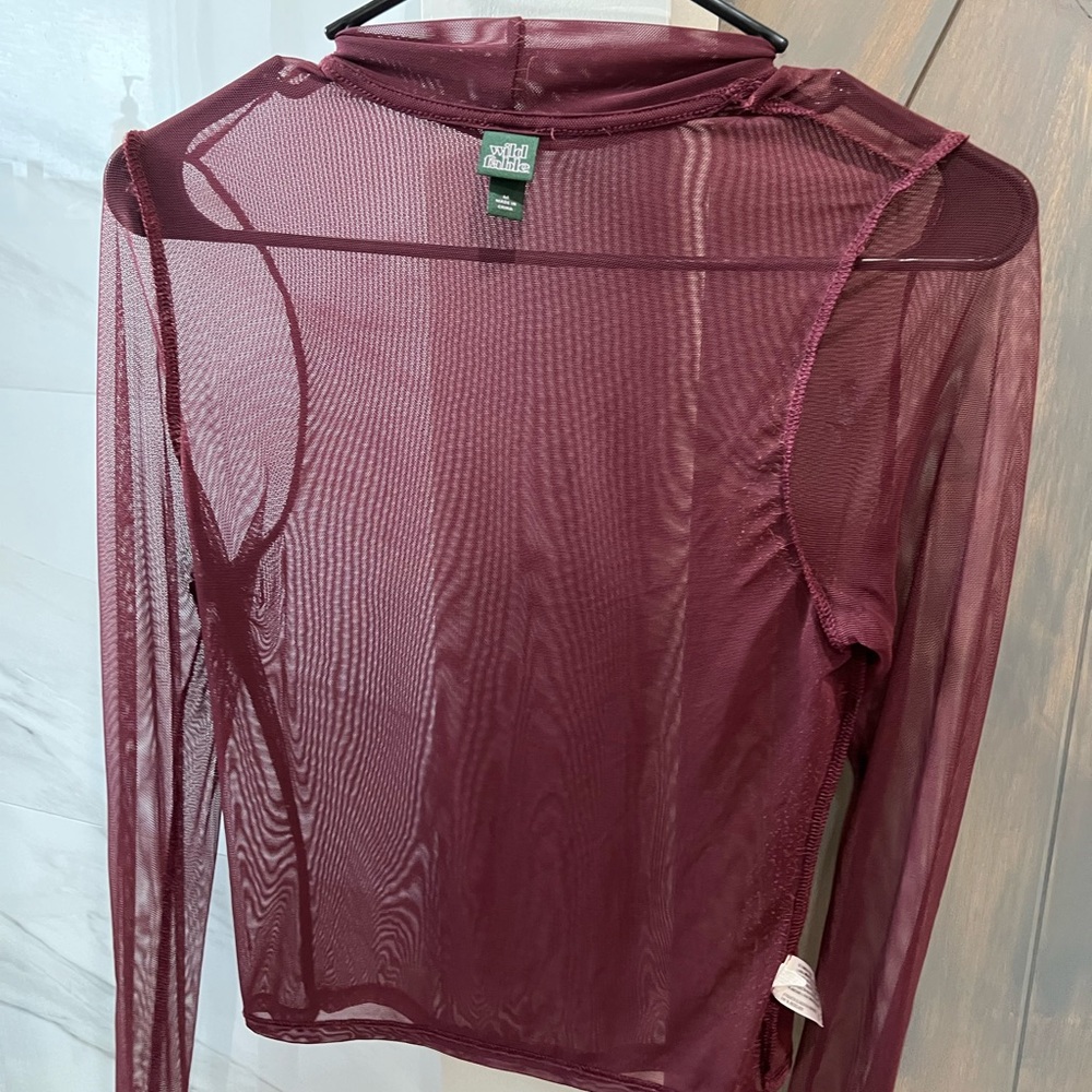 Purple mesh top